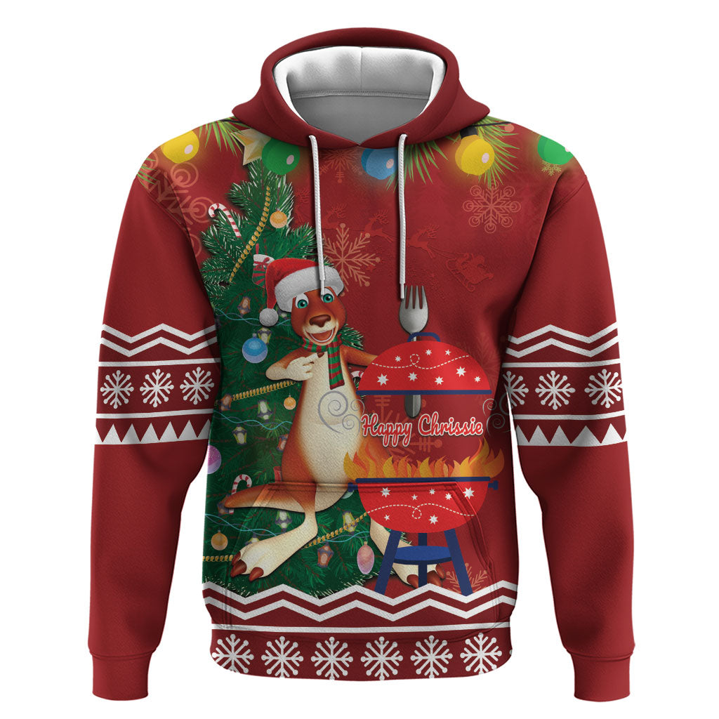 Australia Christmas In July Hoodie Happy Chrissie Kangaroo Barbie