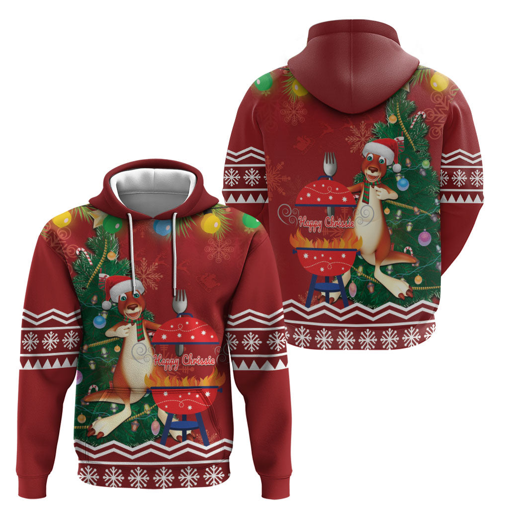 Australia Christmas In July Hoodie Happy Chrissie Kangaroo Barbie