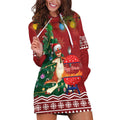 Australia Christmas In July Hoodie Dress Happy Chrissie Kangaroo Barbie