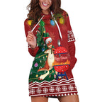 Australia Christmas In July Hoodie Dress Happy Chrissie Kangaroo Barbie