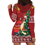 Australia Christmas In July Hoodie Dress Happy Chrissie Kangaroo Barbie