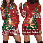 Australia Christmas In July Hoodie Dress Happy Chrissie Kangaroo Barbie