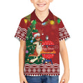 Australia Christmas In July Kid Hawaiian Shirt Happy Chrissie Kangaroo Barbie
