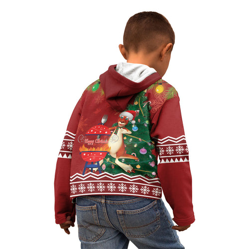 Australia Christmas In July Kid Hoodie Happy Chrissie Kangaroo Barbie