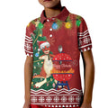 Australia Christmas In July Kid Polo Shirt Happy Chrissie Kangaroo Barbie