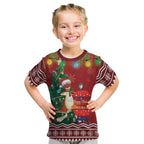 Australia Christmas In July Kid T Shirt Happy Chrissie Kangaroo Barbie