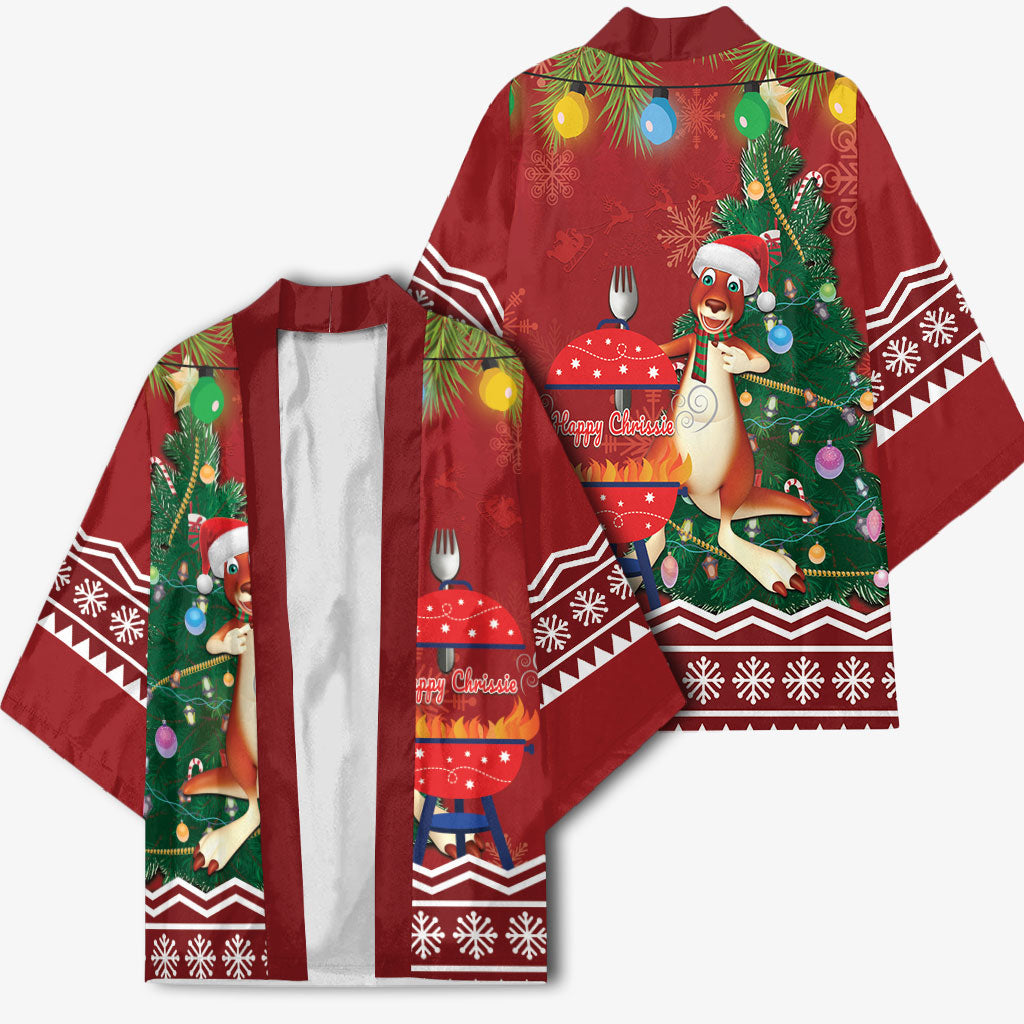 Australia Christmas In July Kimono Happy Chrissie Kangaroo Barbie