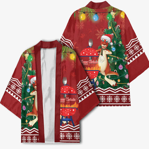 Australia Christmas In July Kimono Happy Chrissie Kangaroo Barbie
