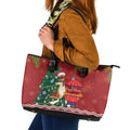 Australia Christmas In July Leather Tote Bag Happy Chrissie Kangaroo Barbie