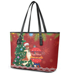 Australia Christmas In July Leather Tote Bag Happy Chrissie Kangaroo Barbie