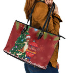 Australia Christmas In July Leather Tote Bag Happy Chrissie Kangaroo Barbie