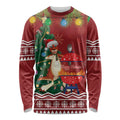 Australia Christmas In July Long Sleeve Shirt Happy Chrissie Kangaroo Barbie