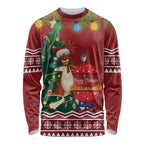 Australia Christmas In July Long Sleeve Shirt Happy Chrissie Kangaroo Barbie