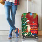 Australia Christmas In July Luggage Cover Happy Chrissie Kangaroo Barbie