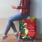 Australia Christmas In July Luggage Cover Happy Chrissie Kangaroo Barbie