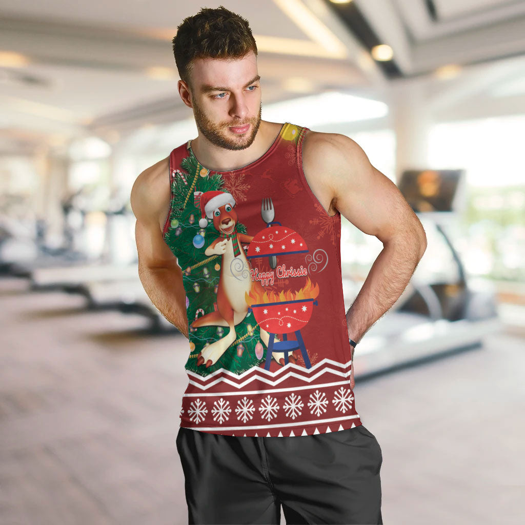 Australia Christmas In July Men Tank Top Happy Chrissie Kangaroo Barbie