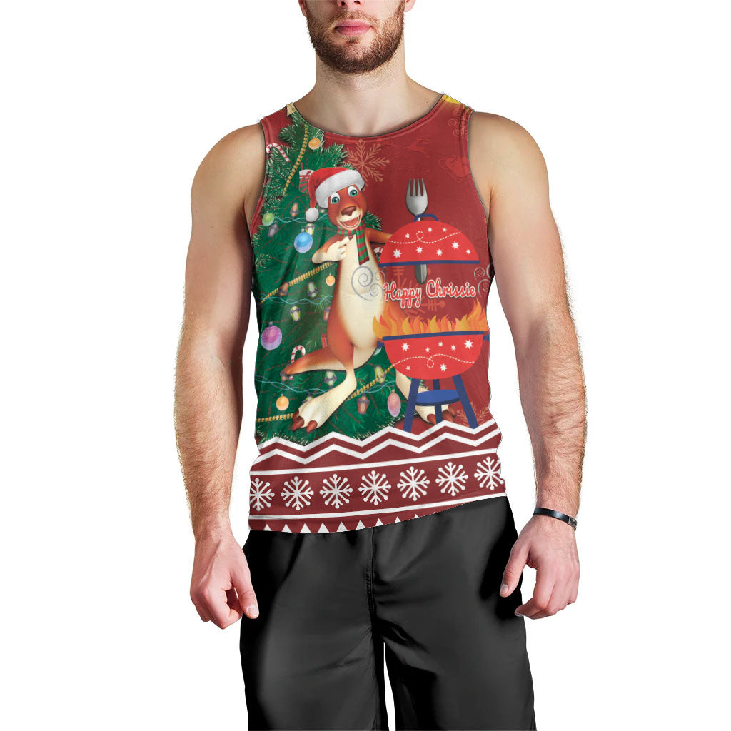 Australia Christmas In July Men Tank Top Happy Chrissie Kangaroo Barbie