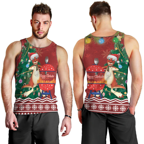 Australia Christmas In July Men Tank Top Happy Chrissie Kangaroo Barbie