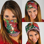 Australia Christmas In July Neck Gaiter Happy Chrissie Kangaroo Barbie