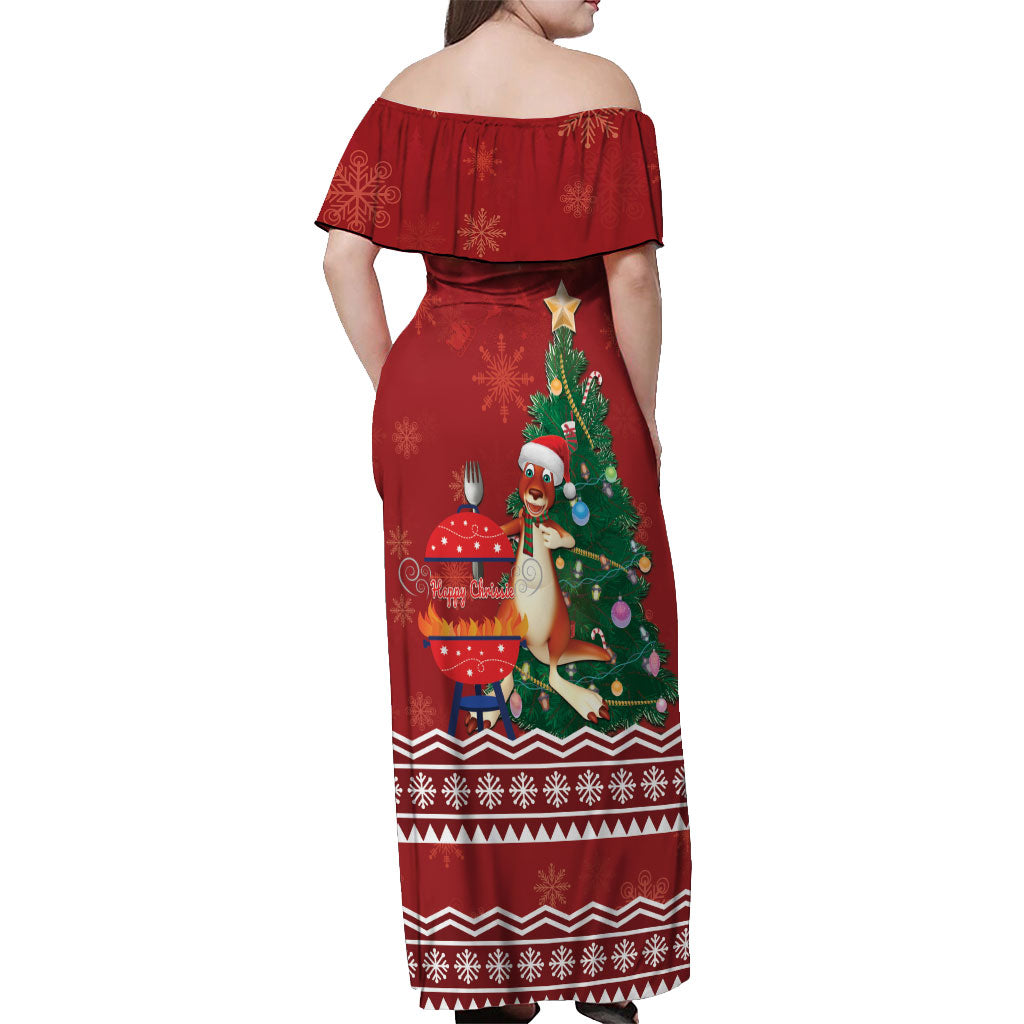 Australia Christmas In July Off Shoulder Maxi Dress Happy Chrissie Kangaroo Barbie