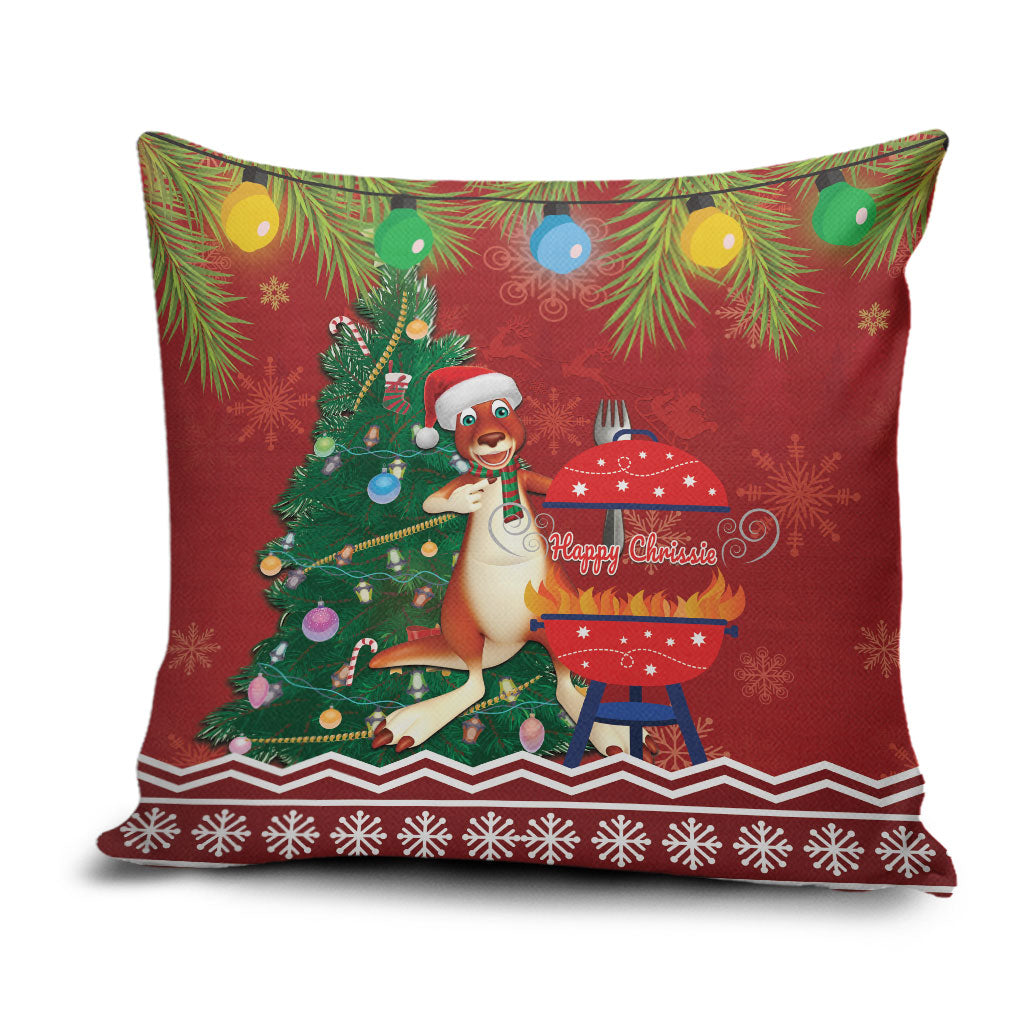 Australia Christmas In July Pillow Cover Happy Chrissie Kangaroo Barbie