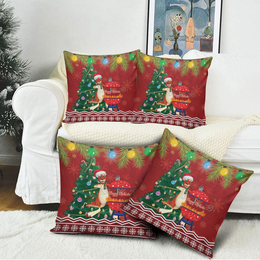 Australia Christmas In July Pillow Cover Happy Chrissie Kangaroo Barbie