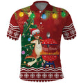 Australia Christmas In July Polo Shirt Happy Chrissie Kangaroo Barbie
