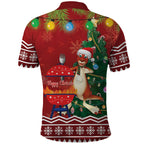 Australia Christmas In July Polo Shirt Happy Chrissie Kangaroo Barbie