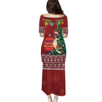 Australia Christmas In July Puletasi Happy Chrissie Kangaroo Barbie