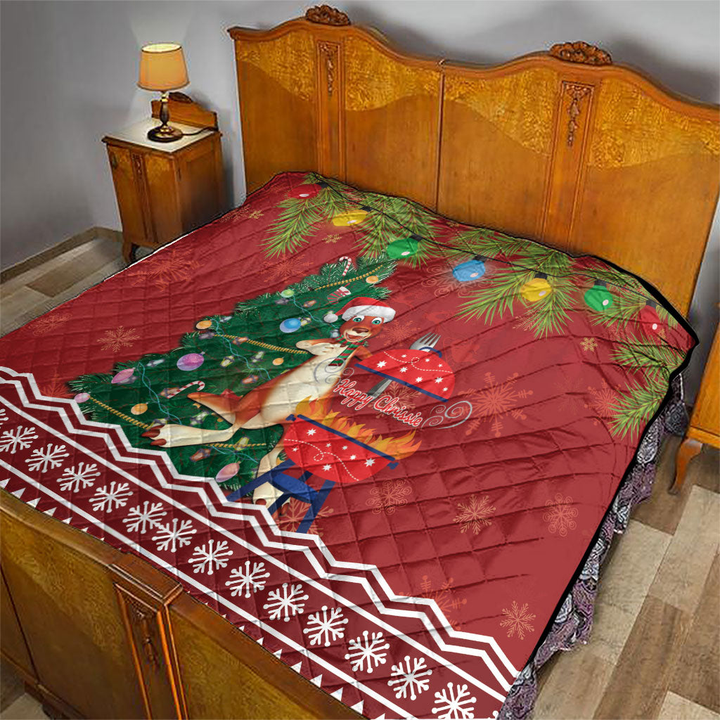 Australia Christmas In July Quilt Happy Chrissie Kangaroo Barbie