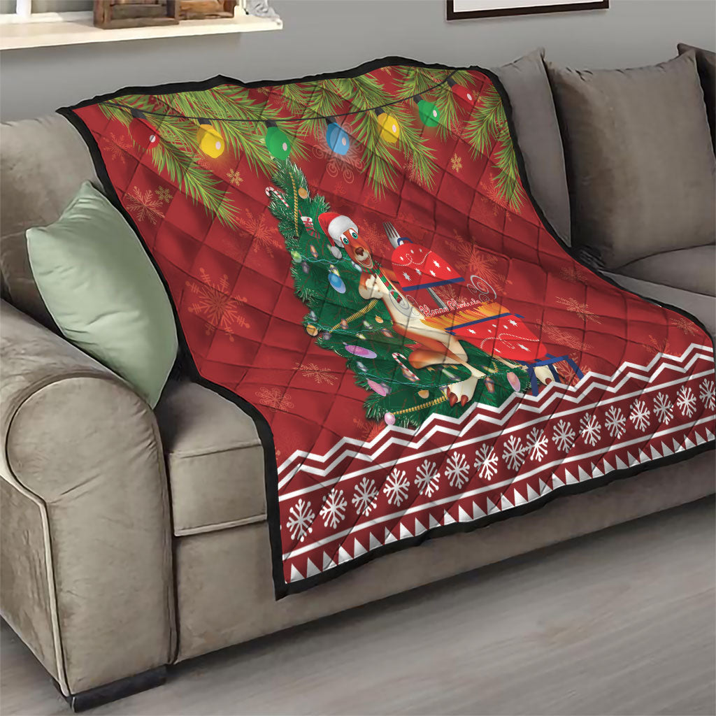 Australia Christmas In July Quilt Happy Chrissie Kangaroo Barbie
