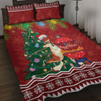 Australia Christmas In July Quilt Bed Set Happy Chrissie Kangaroo Barbie