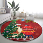 Australia Christmas In July Round Carpet Happy Chrissie Kangaroo Barbie