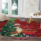 Australia Christmas In July Round Carpet Happy Chrissie Kangaroo Barbie