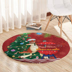Australia Christmas In July Round Carpet Happy Chrissie Kangaroo Barbie