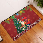 Australia Christmas In July Rubber Doormat Happy Chrissie Kangaroo Barbie