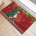 Australia Christmas In July Rubber Doormat Happy Chrissie Kangaroo Barbie