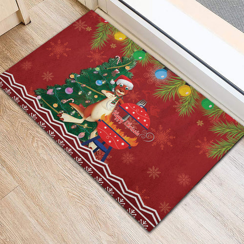 Australia Christmas In July Rubber Doormat Happy Chrissie Kangaroo Barbie