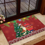 Australia Christmas In July Rubber Doormat Happy Chrissie Kangaroo Barbie