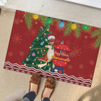 Australia Christmas In July Rubber Doormat Happy Chrissie Kangaroo Barbie