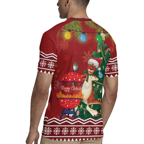 Australia Christmas In July Rugby Jersey Happy Chrissie Kangaroo Barbie