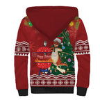Australia Christmas In July Sherpa Hoodie Happy Chrissie Kangaroo Barbie