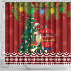 Australia Christmas In July Shower Curtain Happy Chrissie Kangaroo Barbie
