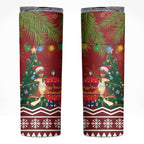 Australia Christmas In July Skinny Tumbler Happy Chrissie Kangaroo Barbie