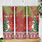 Australia Christmas In July Skinny Tumbler Happy Chrissie Kangaroo Barbie