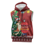Australia Christmas In July Sleeveless Hoodie Happy Chrissie Kangaroo Barbie