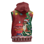 Australia Christmas In July Sleeveless Hoodie Happy Chrissie Kangaroo Barbie