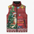 Australia Christmas In July Sleeveless Puffer Jacket Happy Chrissie Kangaroo Barbie