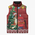 Australia Christmas In July Sleeveless Puffer Jacket Happy Chrissie Kangaroo Barbie