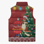 Australia Christmas In July Sleeveless Puffer Jacket Happy Chrissie Kangaroo Barbie